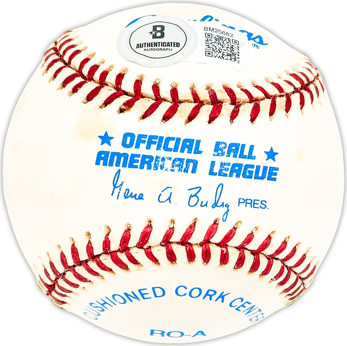 Bert Shepard Autographed Official AL Baseball Washington Senators World War 2 Pitched With One Leg Beckett BAS QR #BM25682
