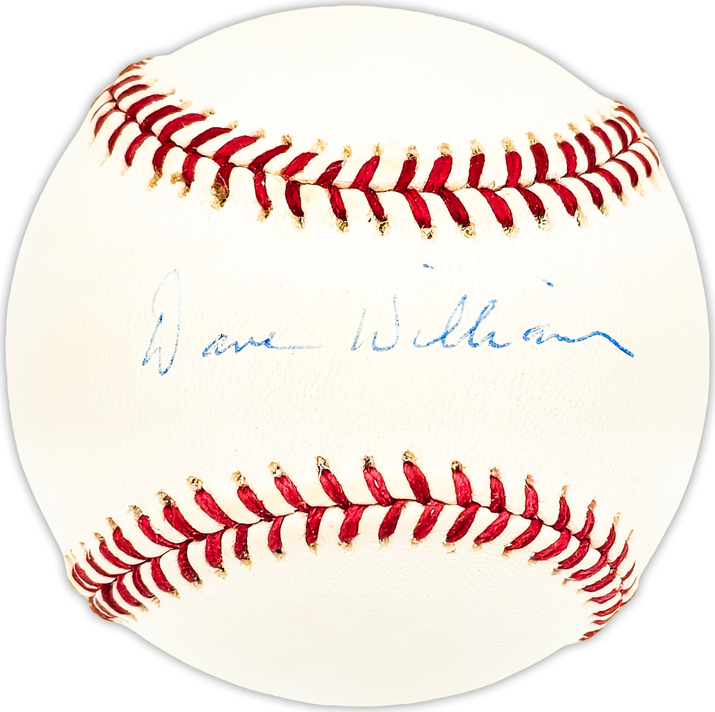Dave "Davey" Williams Autographed Official NL Baseball New York Giants Beckett BAS QR #BM25693