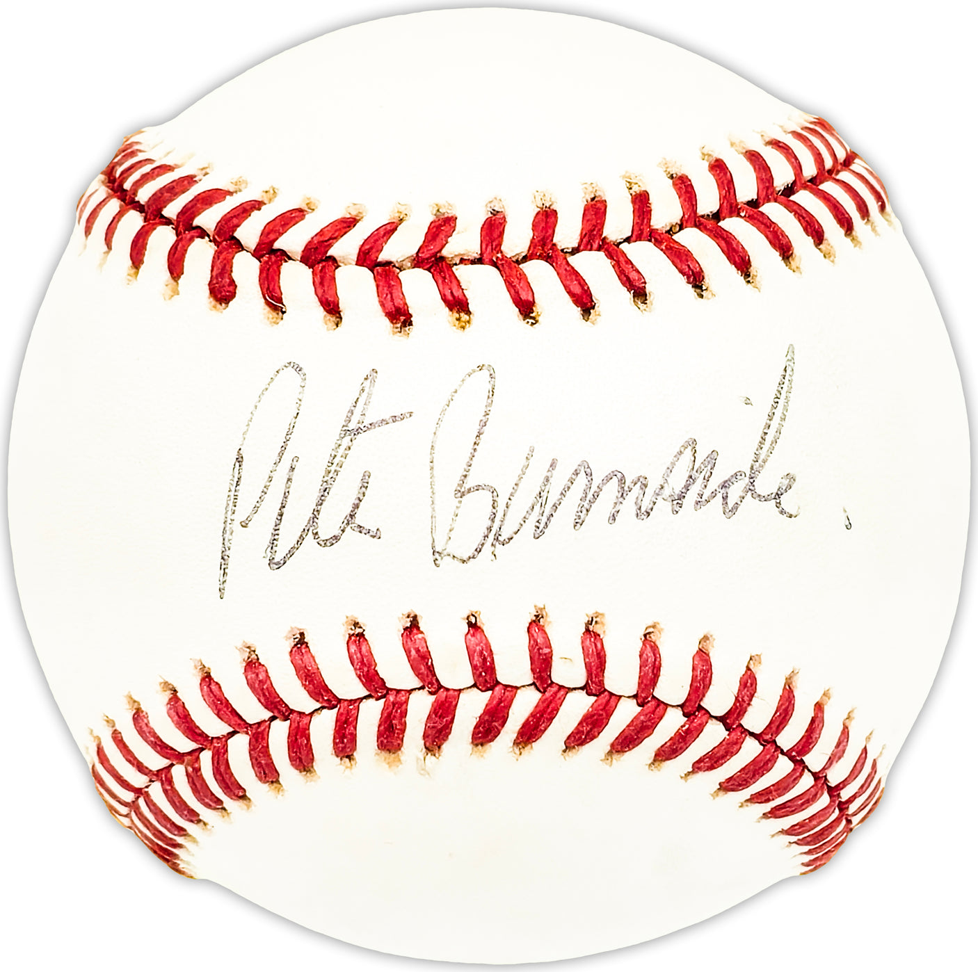 Pete Burnside Autographed Official AL Baseball Giants, Senators Beckett BAS QR #BM25698