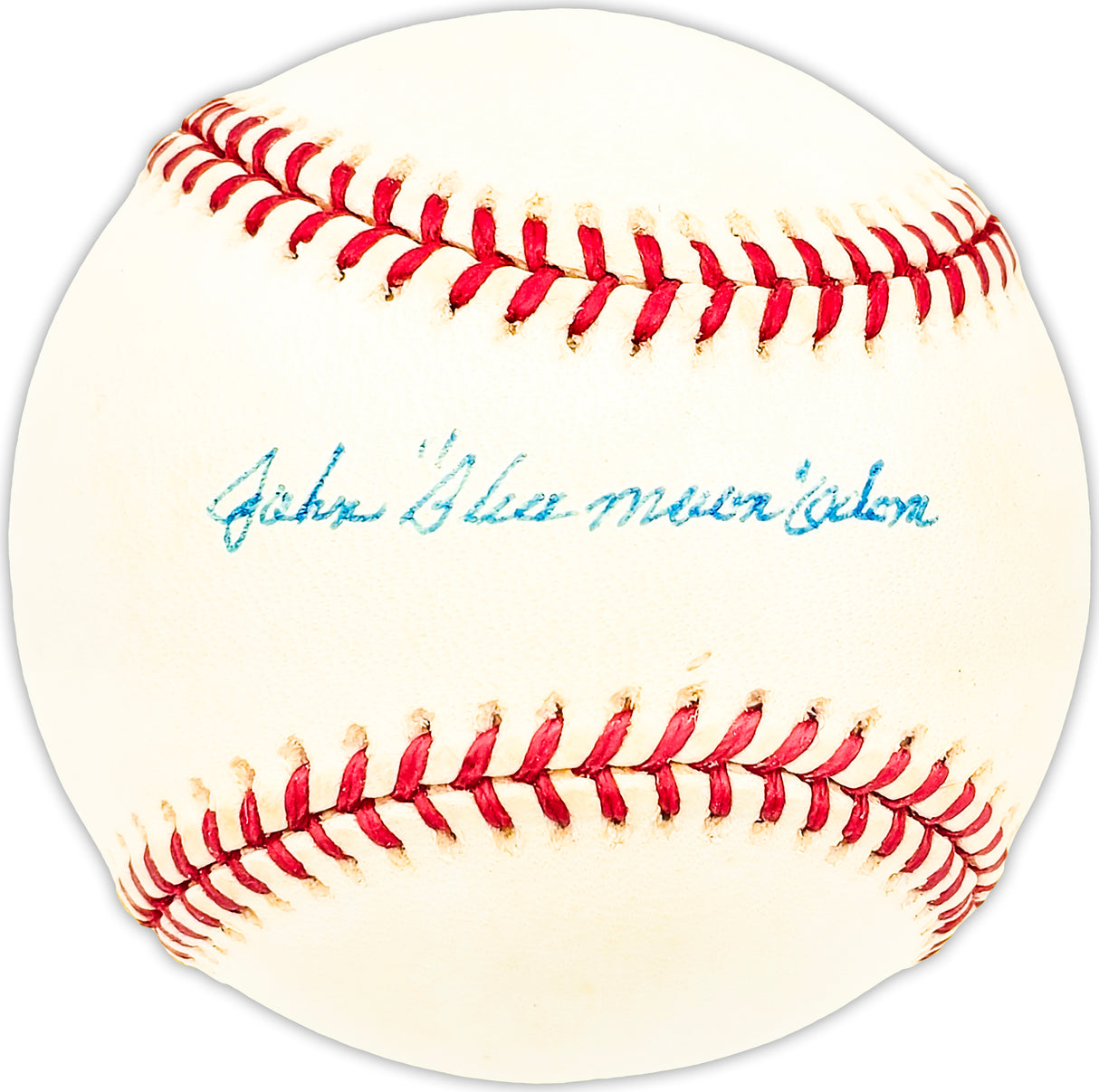 John "Blue Moon" Odom Autographed Official AL Baseball Oakland A's Beckett BAS QR #BM25703