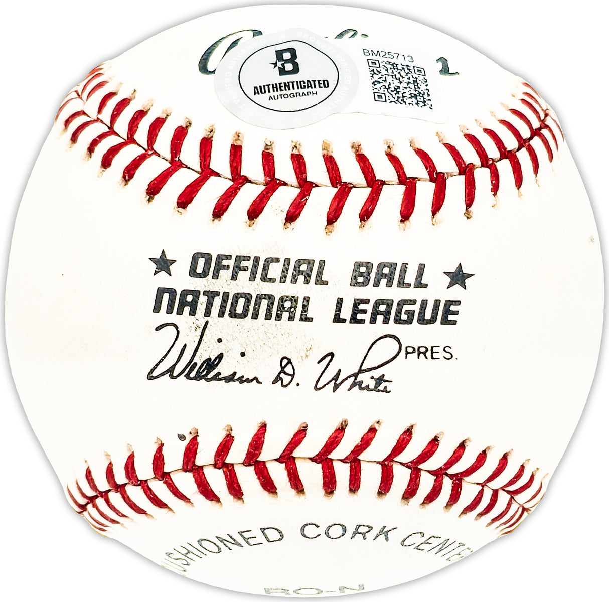 Manny Trillo Autographed Official NL Baseball Philadelphia Phillies, Chicago Cubs Beckett BAS QR #BM25713