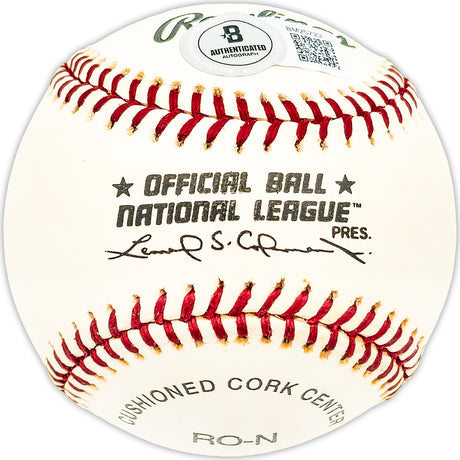 Dock Ellis Autographed Official NL Baseball Pittsburgh Pirates Beckett BAS QR #BM25723