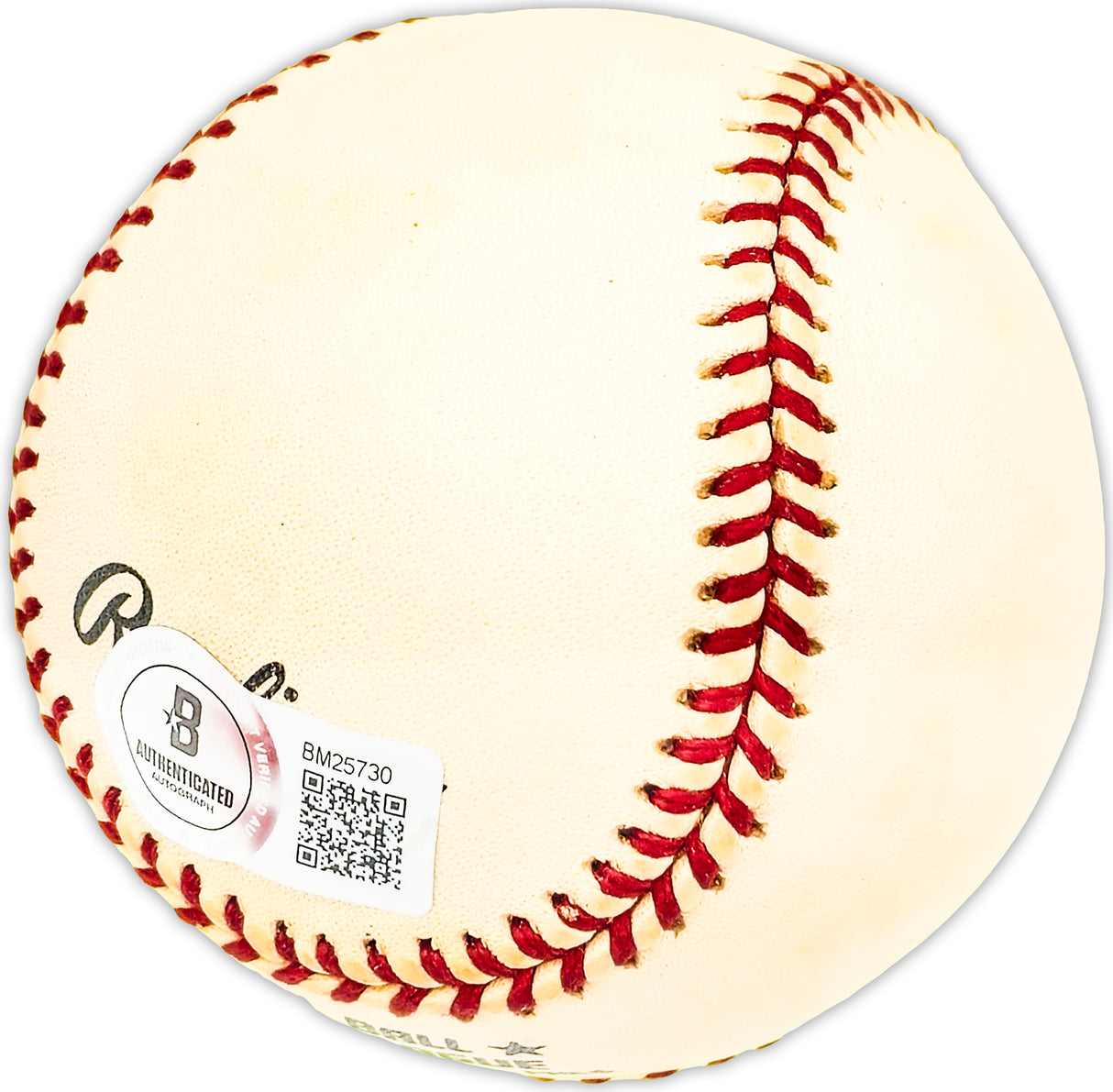 Sam Calderone Autographed Official NL Baseball NY Giants, Milwaukee Braves Beckett BAS QR #BM25730