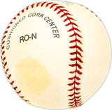 Sam Calderone Autographed Official NL Baseball NY Giants, Milwaukee Braves Beckett BAS QR #BM25730