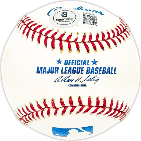 George Lauzerique Autographed Official MLB Baseball Oakland A's Beckett BAS QR #BM25736