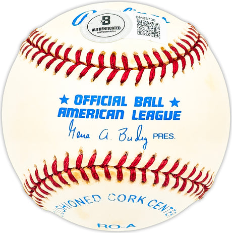 Ray Murray Autographed Official AL Baseball Cleveland Indians, Baltimore Orioles Beckett BAS QR #BM25738