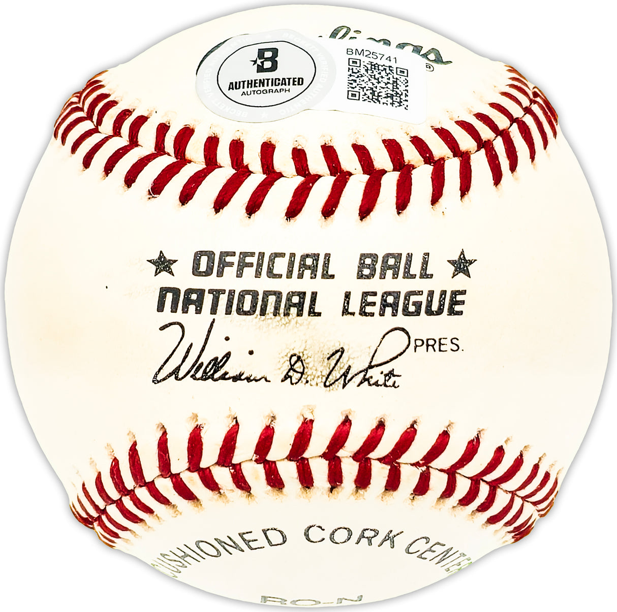 Ralph Brickner Autographed Official NL Baseball Boston Red Sox Beckett BAS QR #BM25741