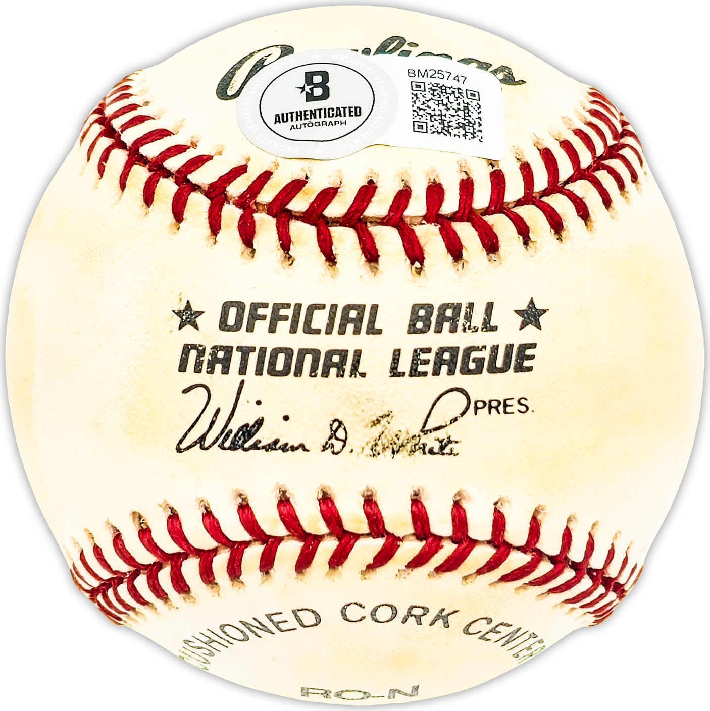 Nate Colbert Autographed Official MLB Baseball Detroit Tigers, San Diego Padres Beckett BAS QR #BM25747