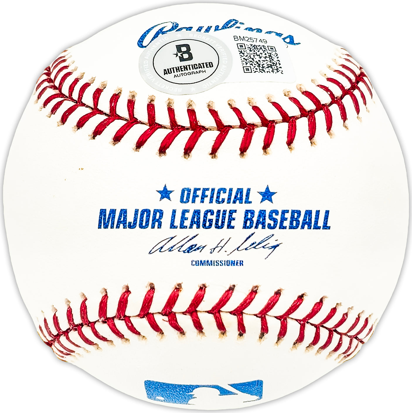 Red Borom Autographed Official MLB Baseball Detroit Tigers Beckett BAS QR #BM25749