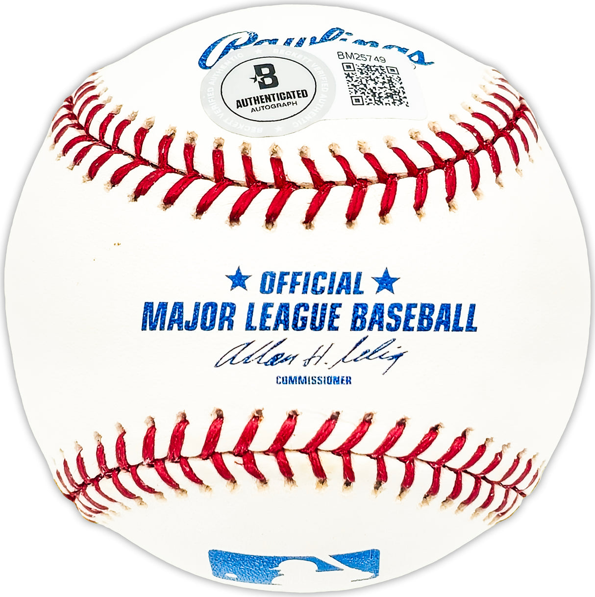 Red Borom Autographed Official MLB Baseball Detroit Tigers Beckett BAS QR #BM25749