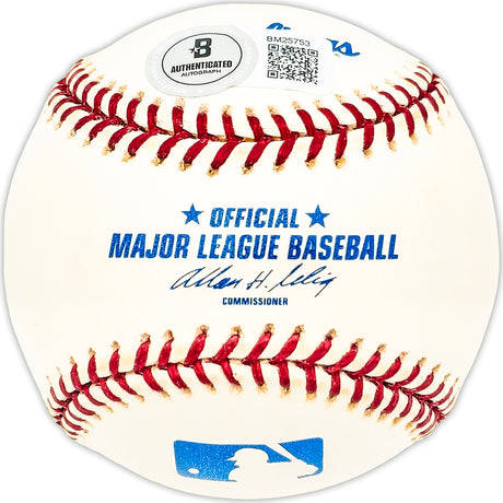 Buzzie Bavasi Autographed Official MLB Baseball Los Angeles Dodgers Beckett BAS QR #BM25753
