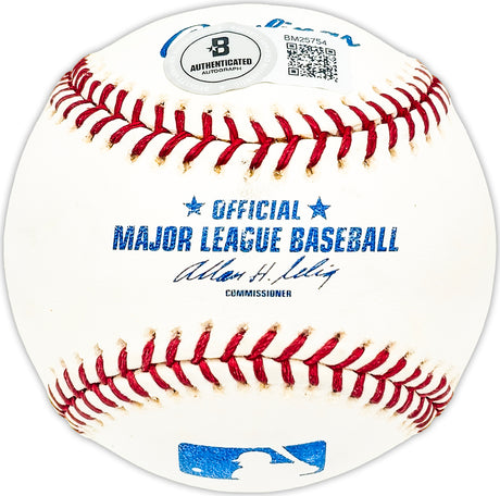 Jack Hamilton Autographed Official MLB Baseball New York Mets, Philadelphia Phillies Beckett BAS QR #BM25754