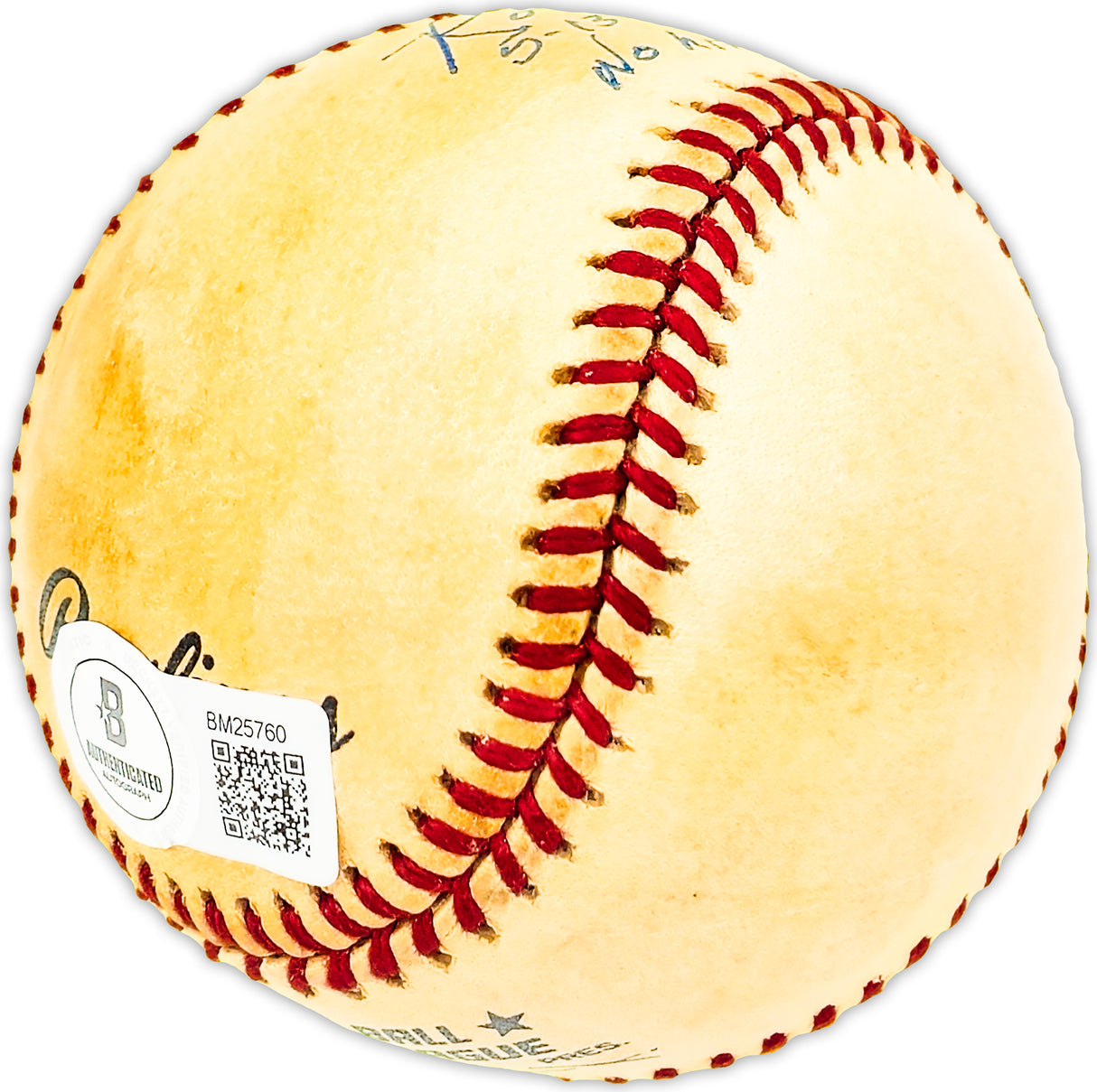 Ron Necciai Autographed Official NL Baseball Pittsburgh Pirates "5-13-52 27 K's No Hits No Runs" Beckett BAS QR #BM25760