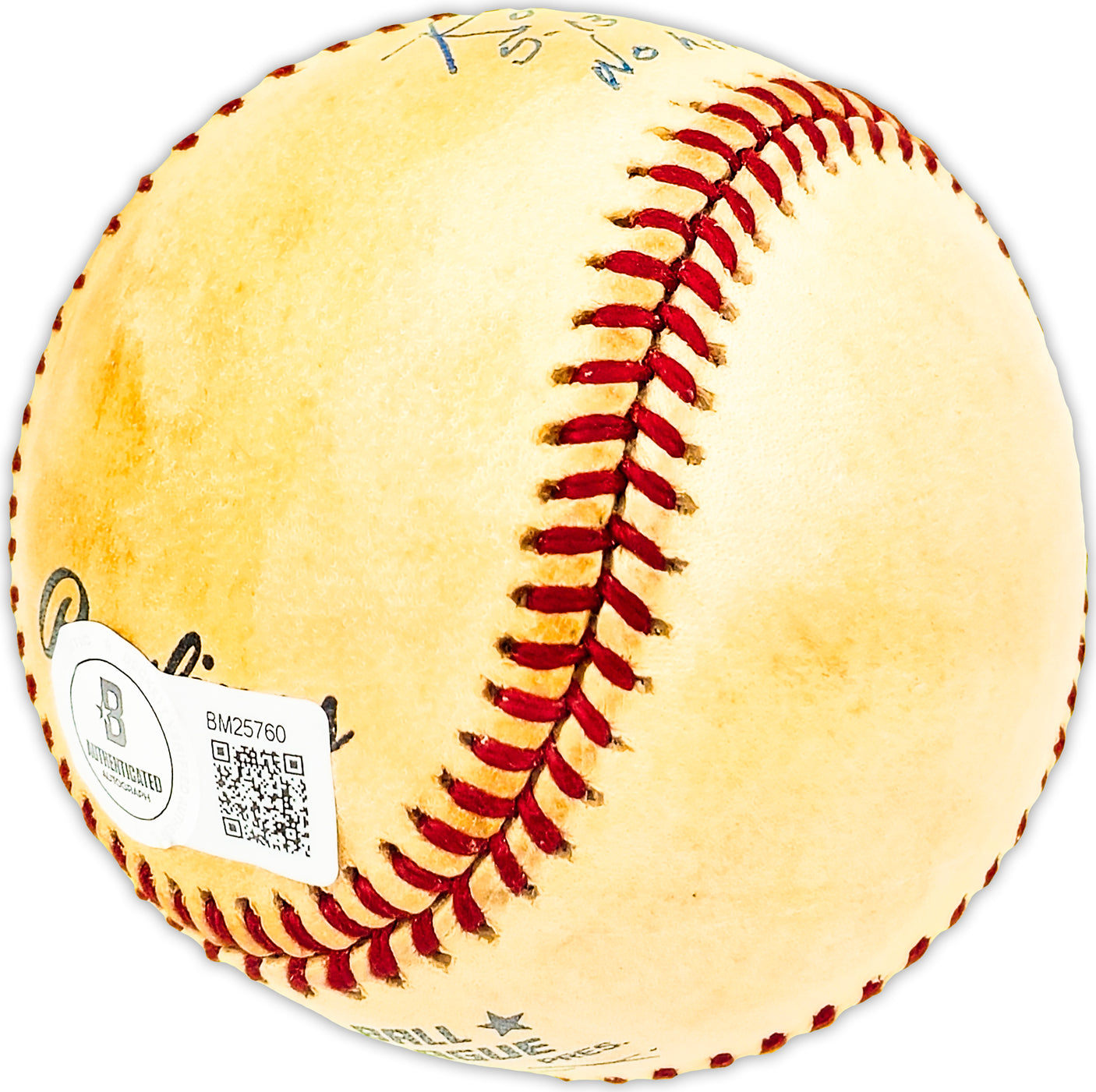 Ron Necciai Autographed Official NL Baseball Pittsburgh Pirates "5-13-52 27 K's No Hits No Runs" Beckett BAS QR #BM25760