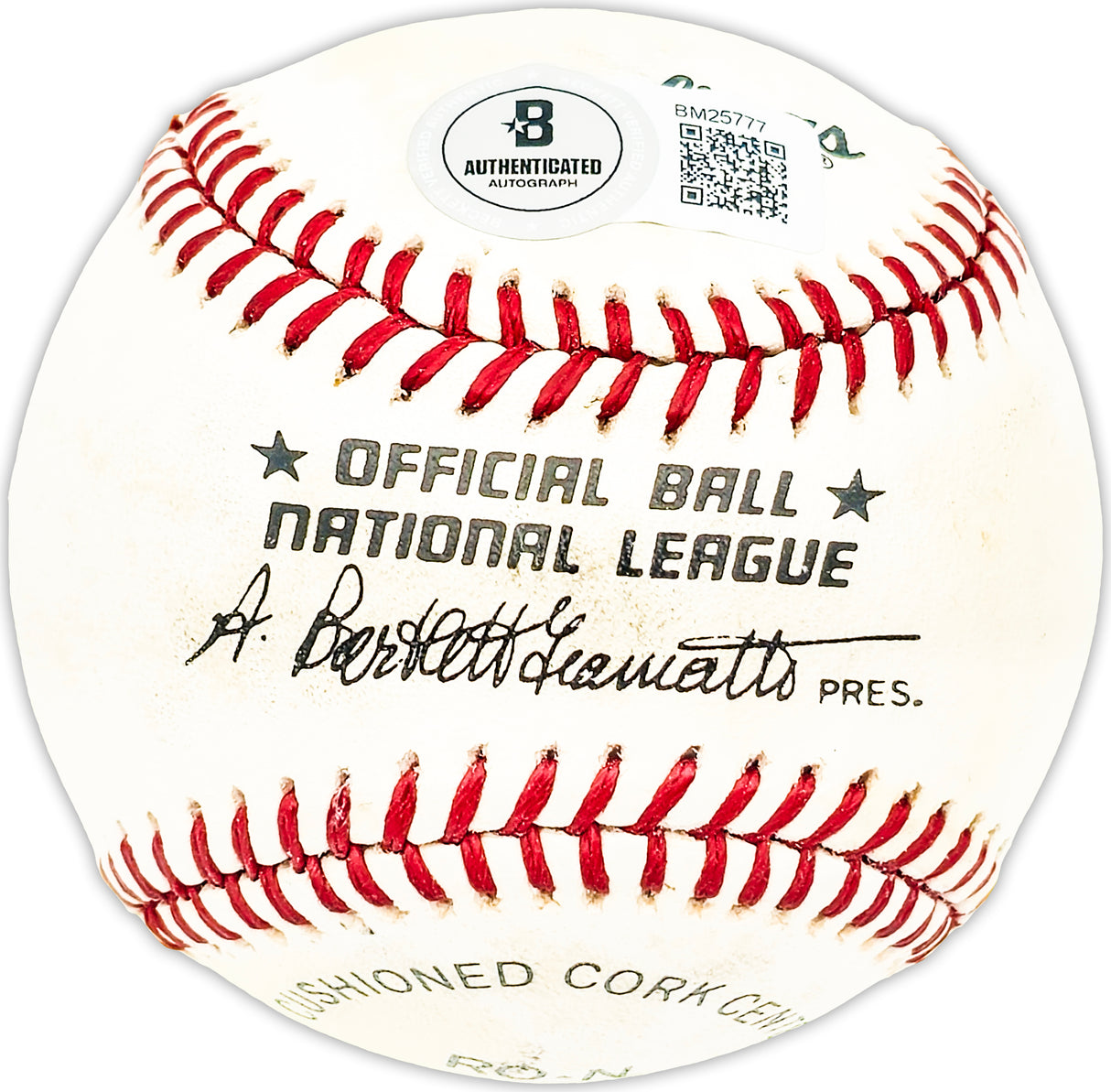 Cletus "Boots" Poffenberger Autographed Official NL Baseball Br. Los Angeles Dodgers, Detroit Tigers Beckett BAS QR #BM25777