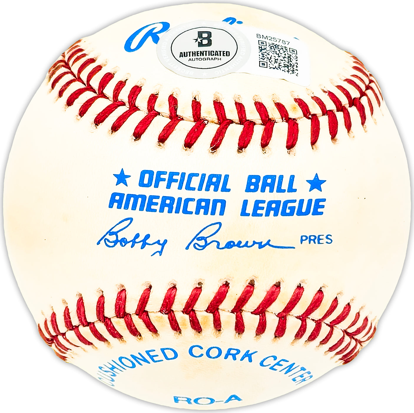 Clay Dalrymple Autographed Official AL Baseball Philadelphia Phillies, Baltimore Orioles Beckett BAS QR #BM25787