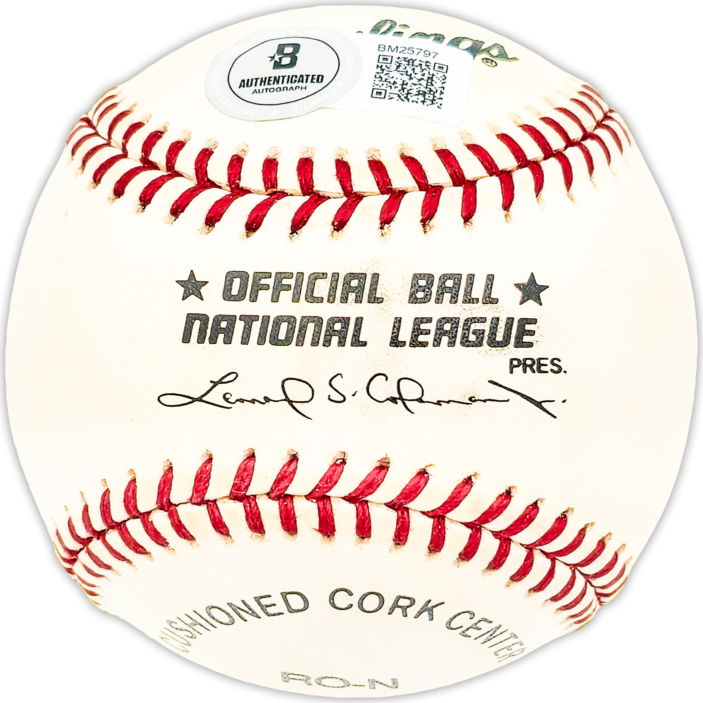 Jerry Martin Autographed Official NL Baseball Philadelphia Phillies, Chicago Cubs Beckett BAS QR #BM25797