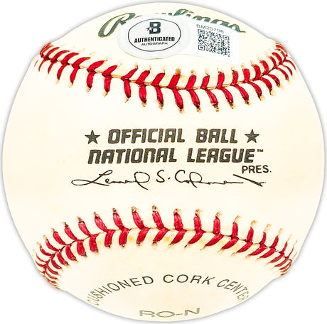 Pat Burrell Autographed Official NL Baseball Philadelphia Phillies, San Francisco Giants Beckett BAS QR #BM25798