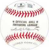Bill Harris Autographed Official NL Baseball Brooklyn Dodgers "1957" Beckett BAS QR #BM25800