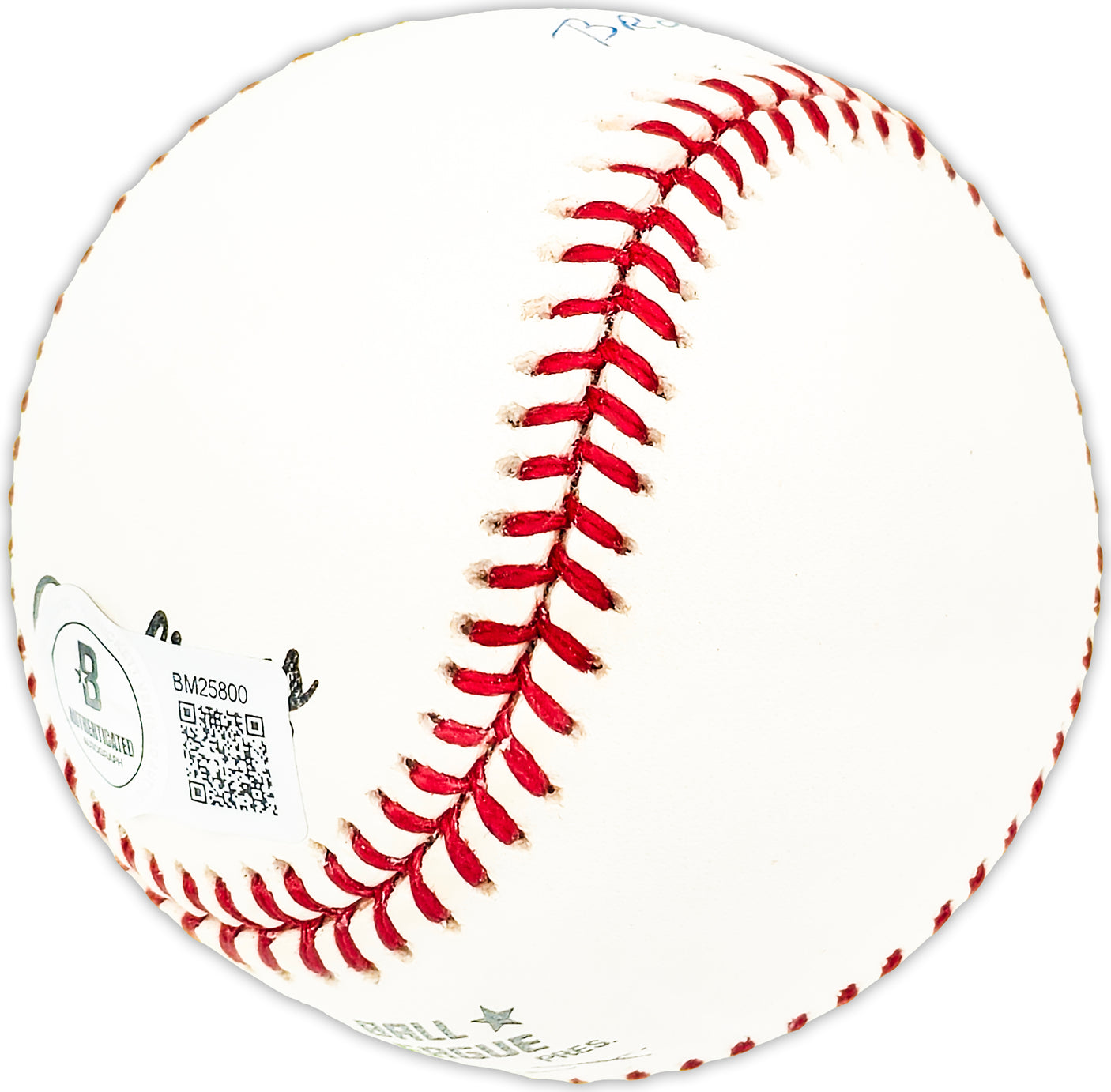 Bill Harris Autographed Official NL Baseball Brooklyn Dodgers "1957" Beckett BAS QR #BM25800