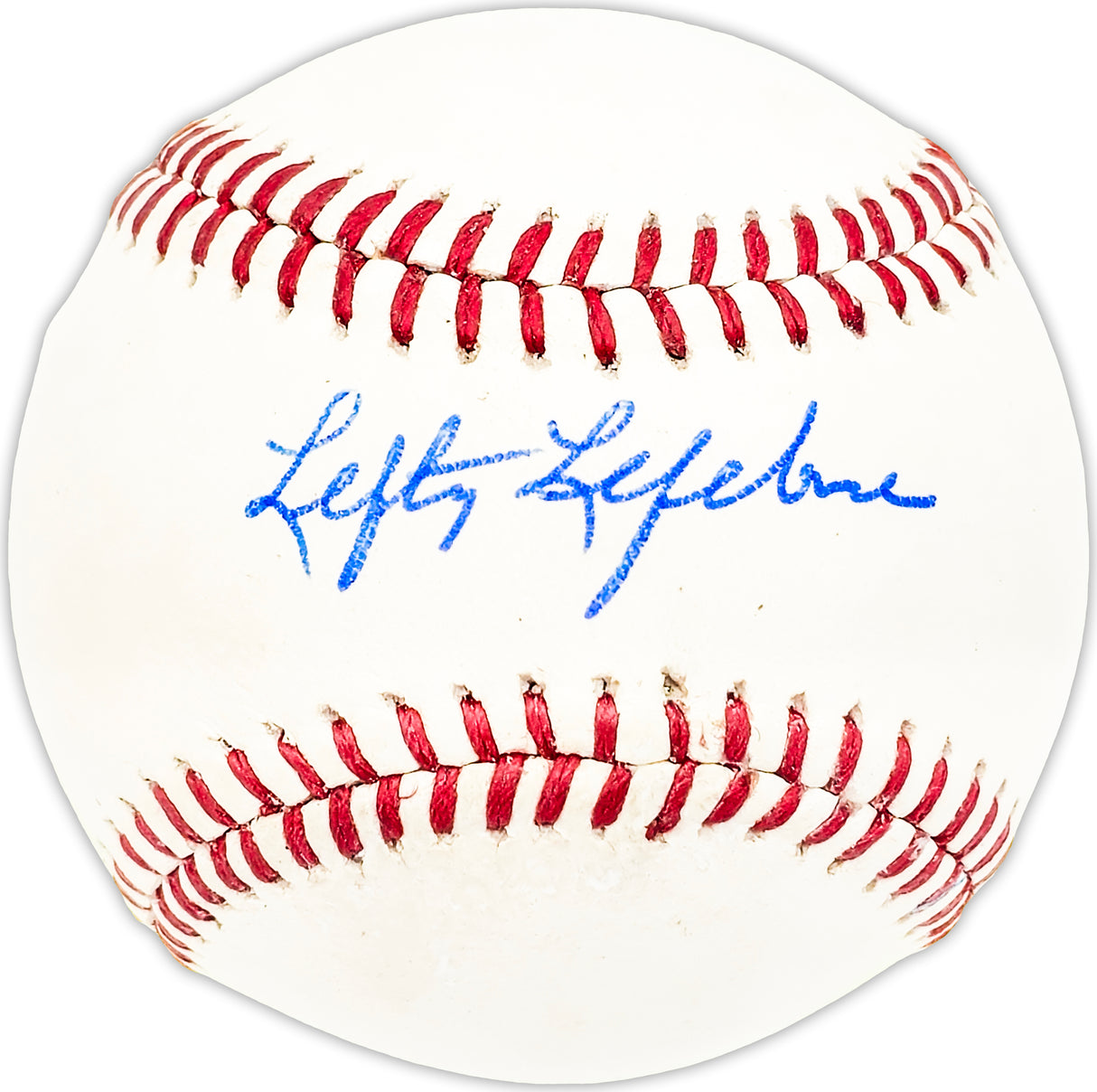 Bill Lefty Lefebvre Autographed Official Wilson Baseball Red Sox, Senators Beckett BAS QR #BM25806