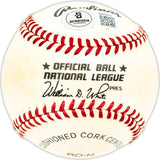 Bruce Bochy Autographed Official NL Baseball Texas Rangers, San Francisco Giants Beckett BAS QR #BM25822