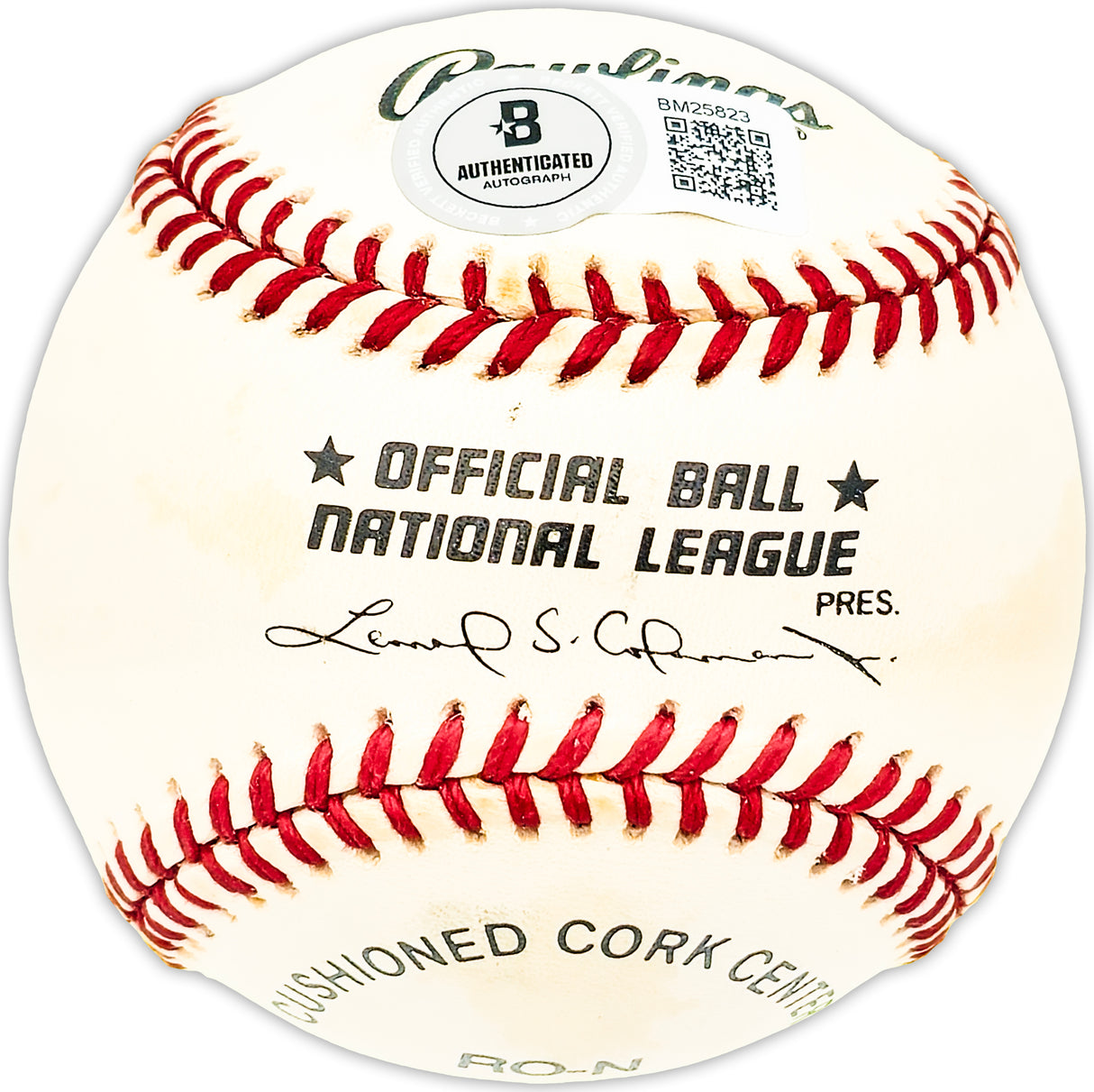 Angel Echevarria Autographed Official NL Baseball Colorado Rockies, Chicago Cubs Beckett BAS QR #BM25823