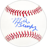 Mike Brumley Sr. Autographed Official MLB Baseball Washington Senators Beckett BAS QR #BM25828