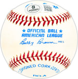 Hector Maestri Autographed Official AL Baseball Washington Senators Beckett BAS QR #BM25830