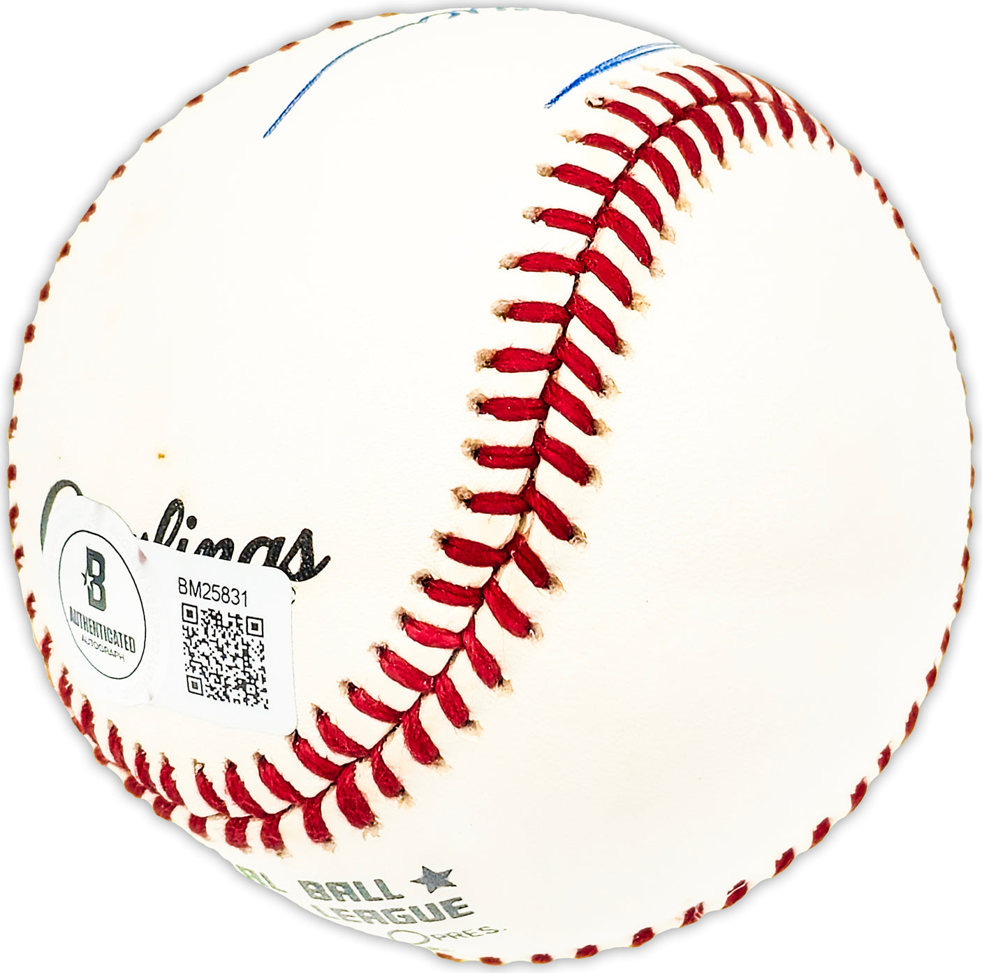 Ernie Bowman Autographed Official NL Baseball San Francisco Giants Beckett BAS QR #BM25831