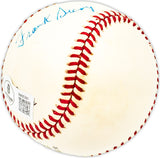 Frank Secory Autographed Official NL Baseball New York Yankees, Chicago Cubs Beckett BAS QR #BM25301