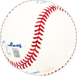 Merv Rettenmund Autographed Official MLB Baseball Cincinnati Reds, Baltimore Orioles Beckett BAS QR #BM25303