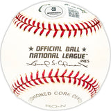 Sal Yvars Autographed Official NL Baseball New York Giants "51 Giants #7" Beckett BAS QR #BM25338