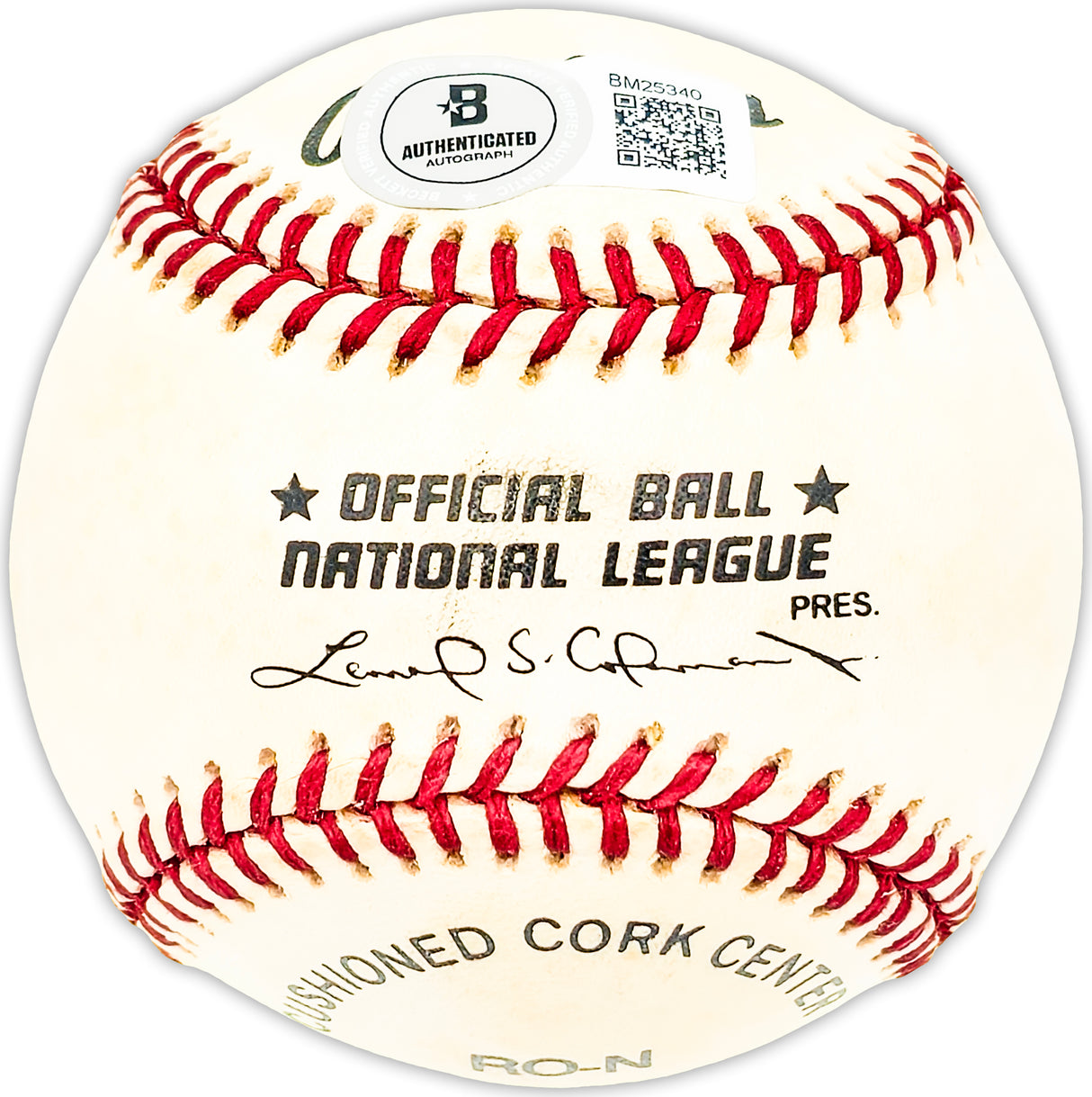 Luis Alcaraz Autographed Official NL Baseball Los Angeles Dodgers, Kansas City Royals Beckett BAS QR #BM25340