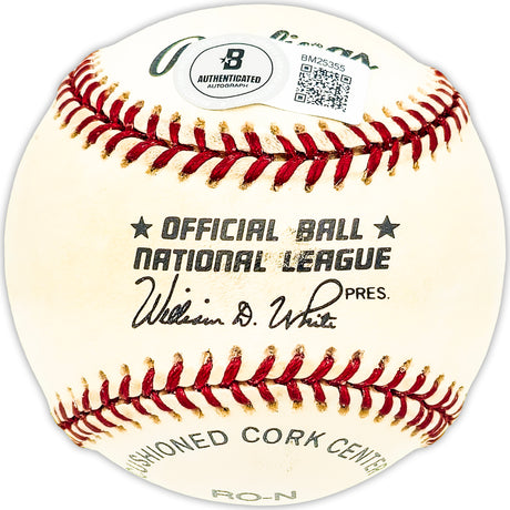 Jesus Alou Autographed Official NL Baseball San Francisco Giants Beckett BAS QR #BM25355