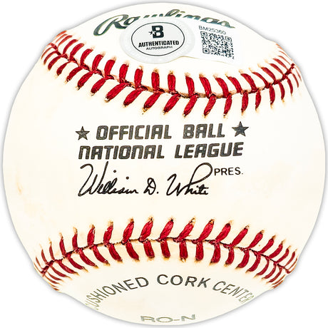 Ron Fairly Autographed Official NL Baseball Los Angeles Dodgers Beckett BAS QR #BM25360