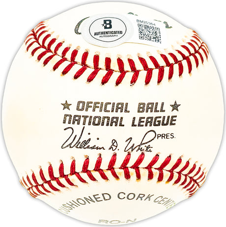 Humberto Robinson Autographed Official NL Baseball Philadelphia Phillies, Atlanta Braves Beckett BAS QR #BM25364
