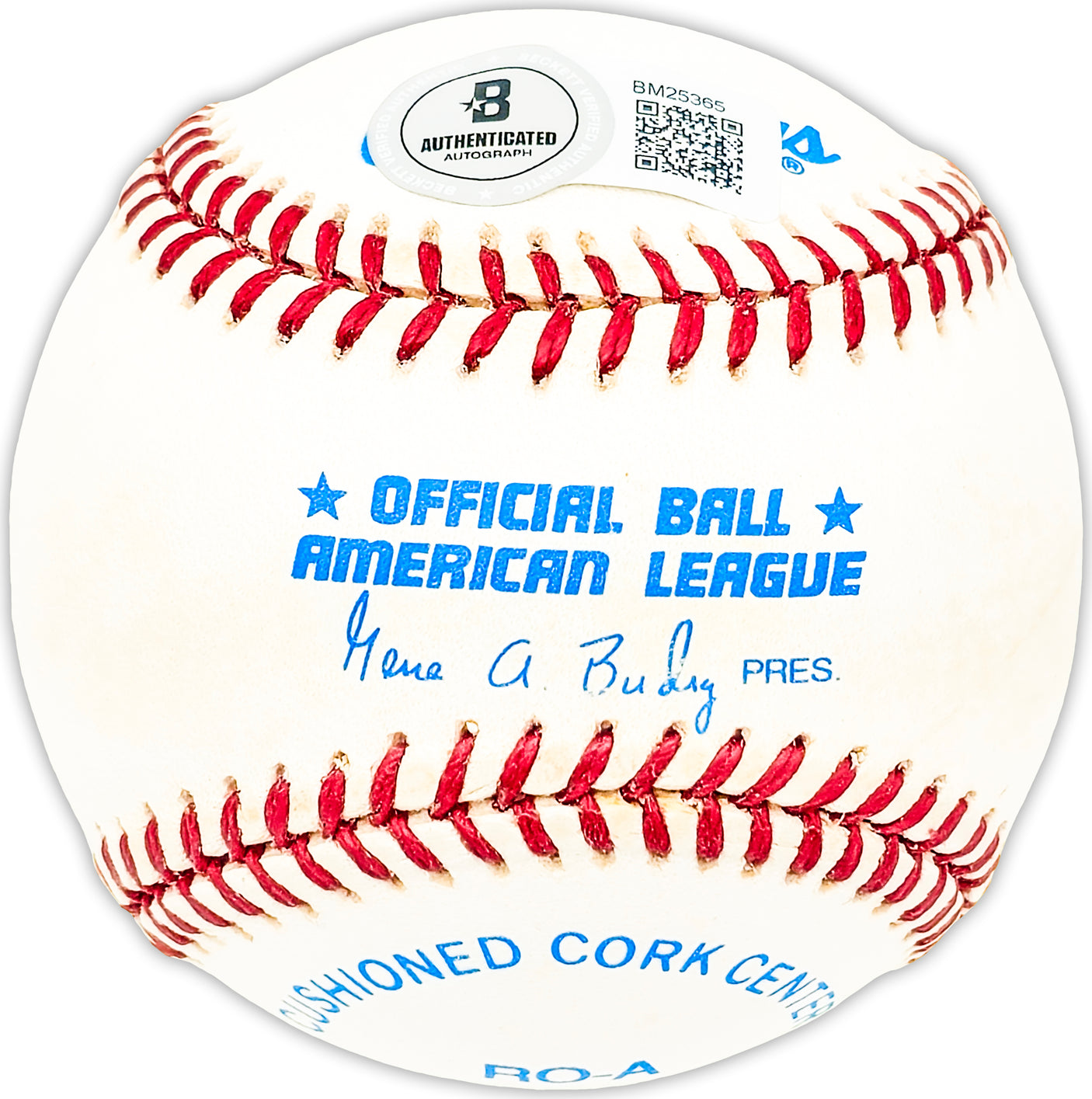 Jake Striker Autographed Official AL Baseball Cleveland Indians, Chicago White Sox Beckett BAS QR #BM25365