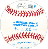 Jake Striker Autographed Official AL Baseball Cleveland Indians, Chicago White Sox Beckett BAS QR #BM25365