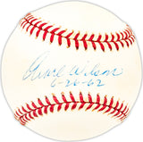 Earl Wilson Autographed Official AL Baseball Boston Red Sox "6-26-62" No Hitter Beckett BAS QR #BM25371