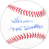 Jose Zardon Autographed Official MLB Baseball Washington Senators "1946 Senators" Beckett BAS QR #BM25372
