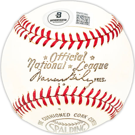 Dave Ricketts Autographed Official Giles NL Baseball St. Louis Cardinals Beckett BAS QR #BM25380