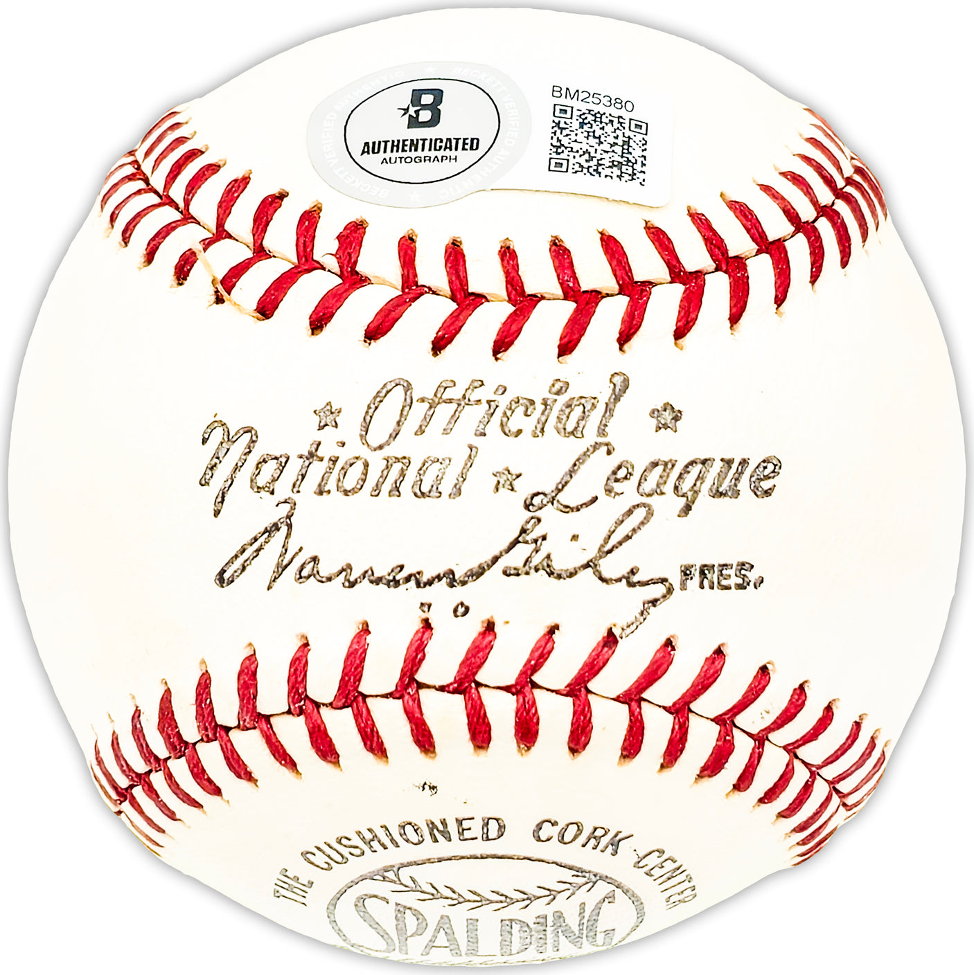 Dave Ricketts Autographed Official Giles NL Baseball St. Louis Cardinals Beckett BAS QR #BM25380