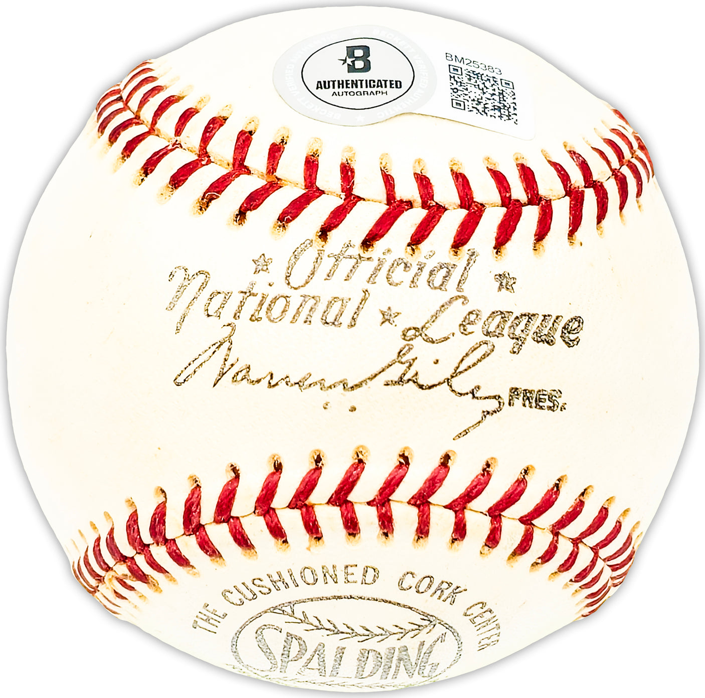 Mike Shannon Autographed Official Giles NL Baseball St. Louis Cardinals Vintage Signature Beckett BAS QR #BM25383