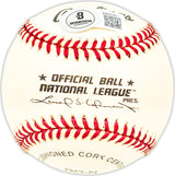 Wes Westrum Autographed Official NL Baseball New York Giants "1947-57" Beckett BAS QR #BM25384