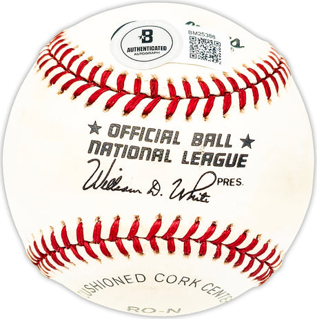 Ken Griffey Sr. Autographed Official NL Baseball Cincinnati Reds Beckett BAS QR #BM25388