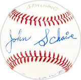 John Johnny Schaive Autographed Official Spalding Baseball Washington Senators Beckett BAS QR #BM25394