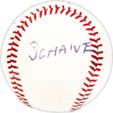 John Johnny Schaive Autographed Official Spalding Baseball Washington Senators Beckett BAS QR #BM25394