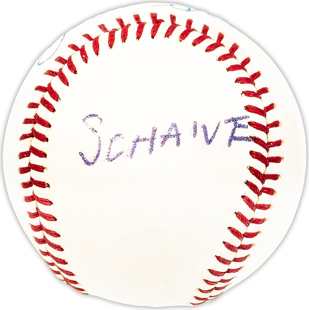 John Johnny Schaive Autographed Official Spalding Baseball Washington Senators Beckett BAS QR #BM25394