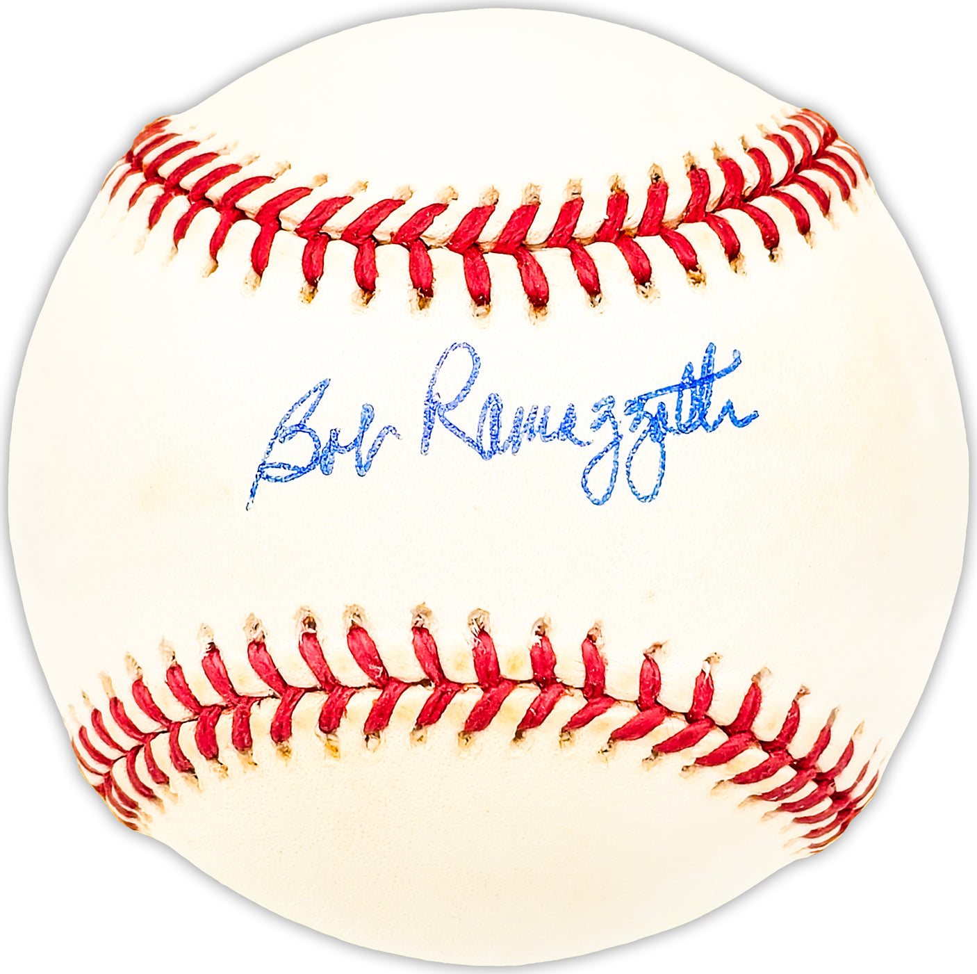 Bob Ramazzotti Autographed Official NL Baseball Brooklyn Dodgers Beckett BAS QR #BM25396